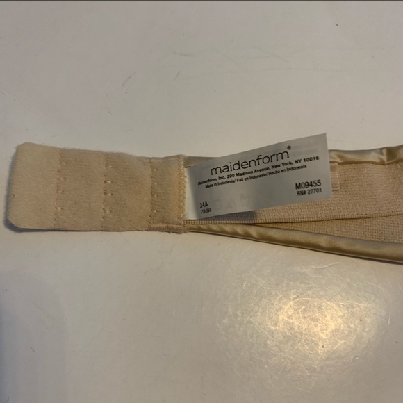 MAIDENFORM beige nude convertible underwire bra strapless push up - Picture 2 of 5